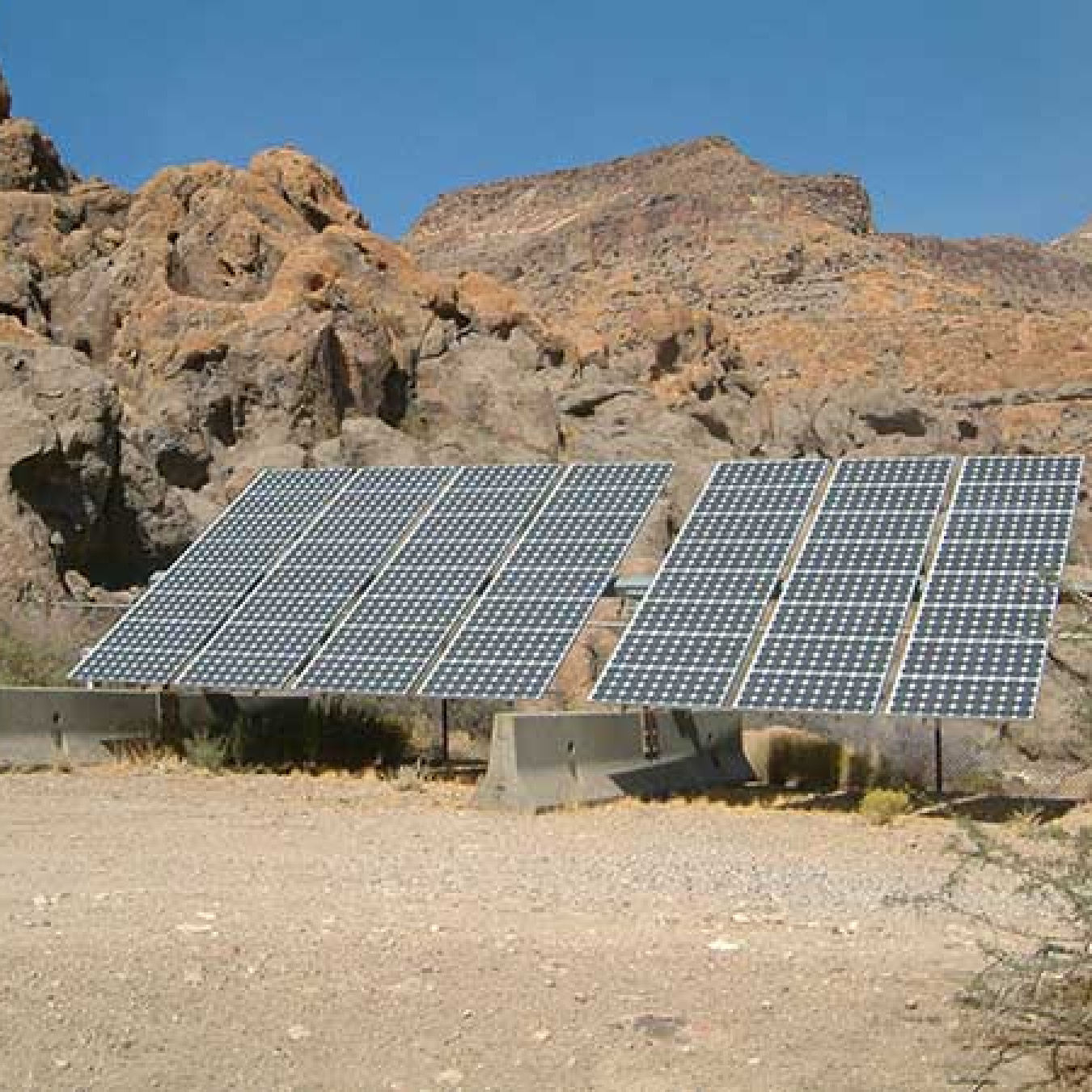 Solar panels at the Mojave National Preserve.