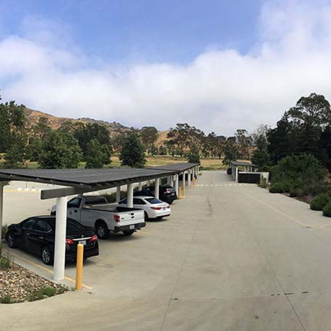 Santa Monica Mountains National Recreation Area parking lot and visitor center.