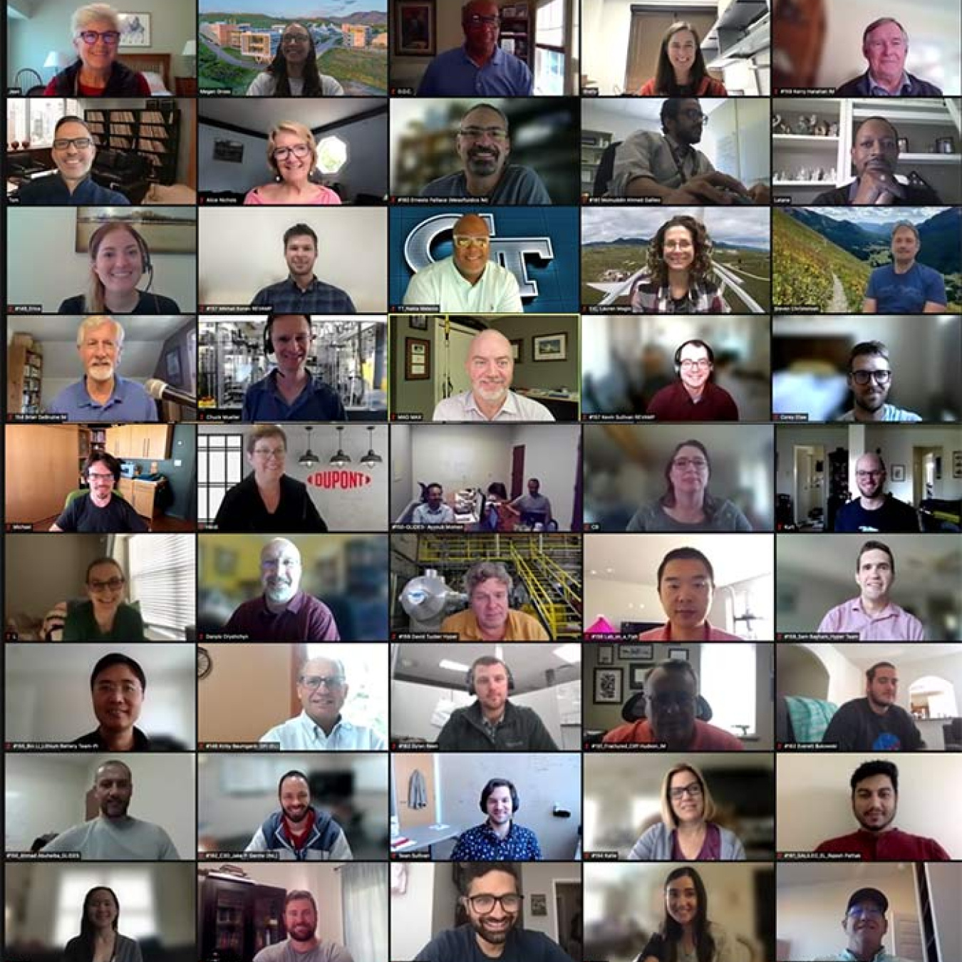 Image shows a group picture of the Energy I-Corps Cohort 13 participants in a virtual setting.