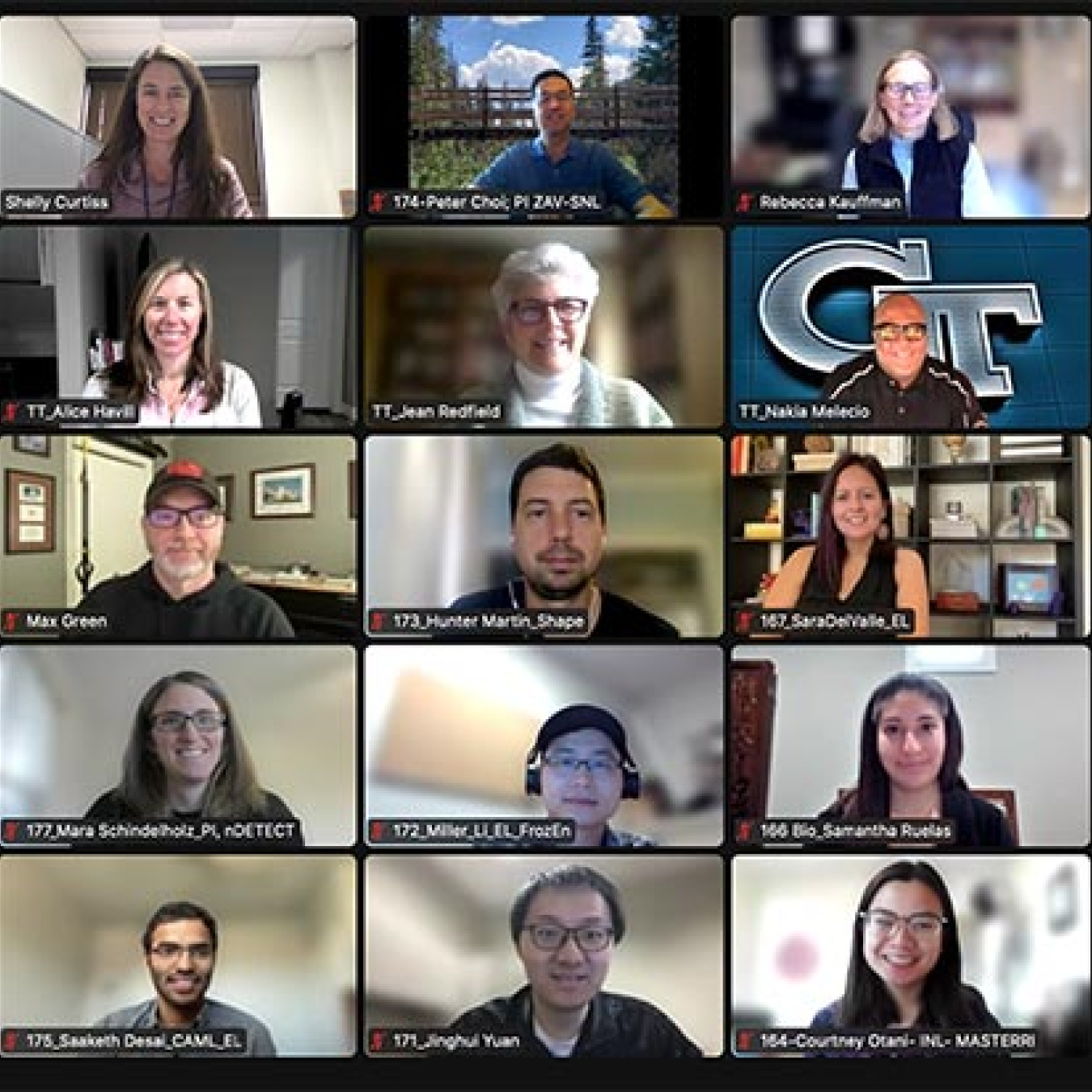Image showes a group picture of the Energy I-Corps Cohort 13 participants in a virtual setting.