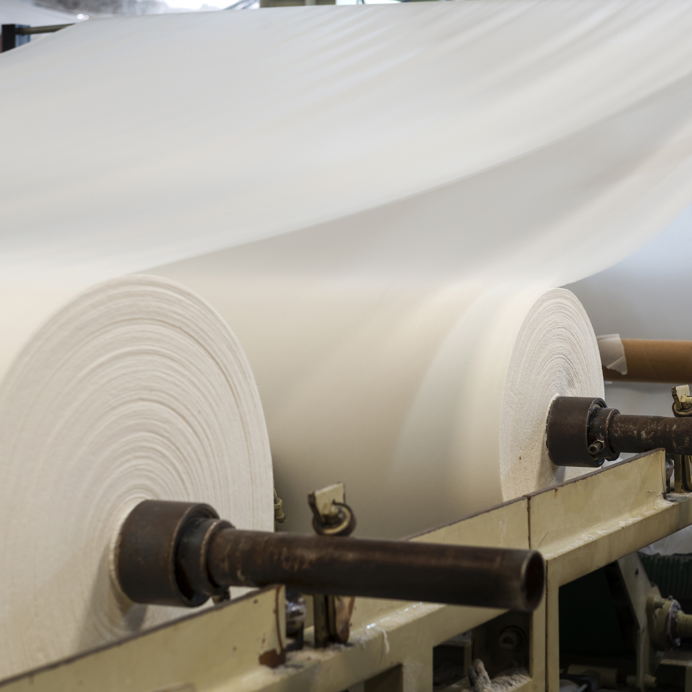 Paper rolls in a papermill