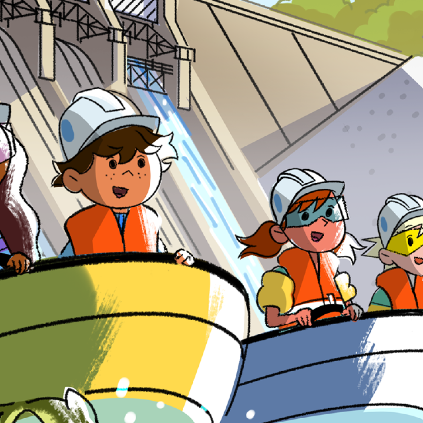 Characters from the Spark Squad Hydropower comic book
