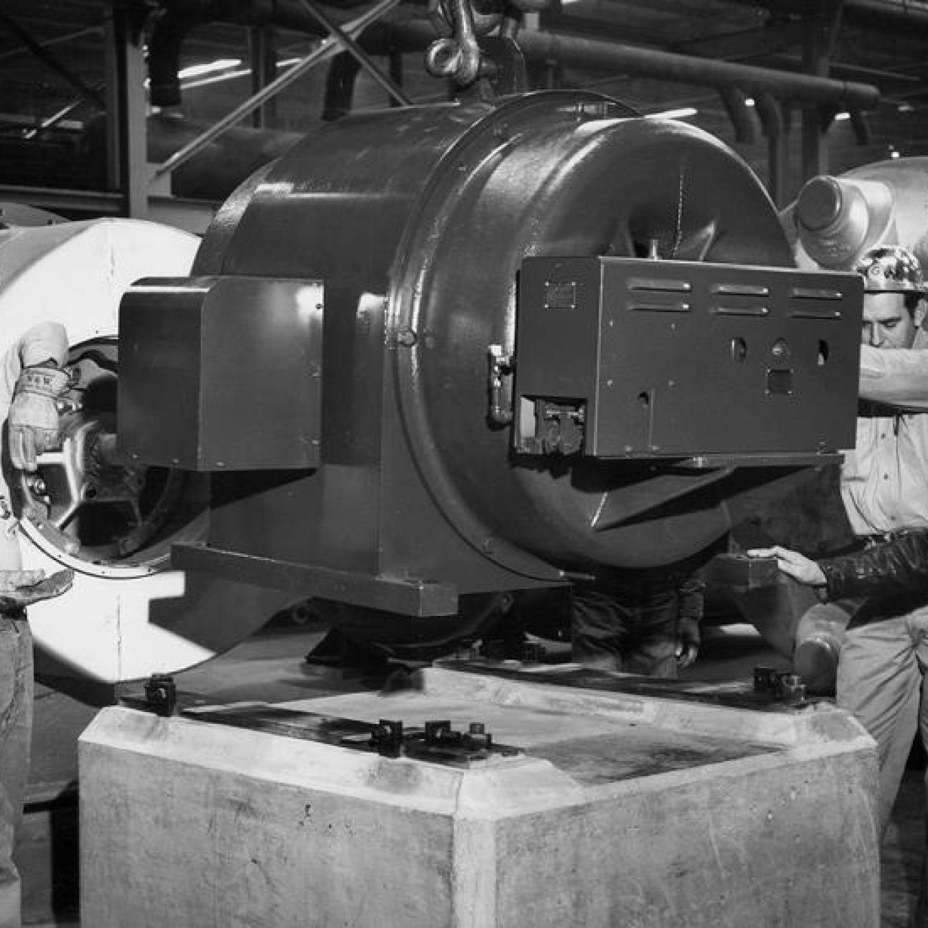 X-330 first compressor motor 1953.jpg