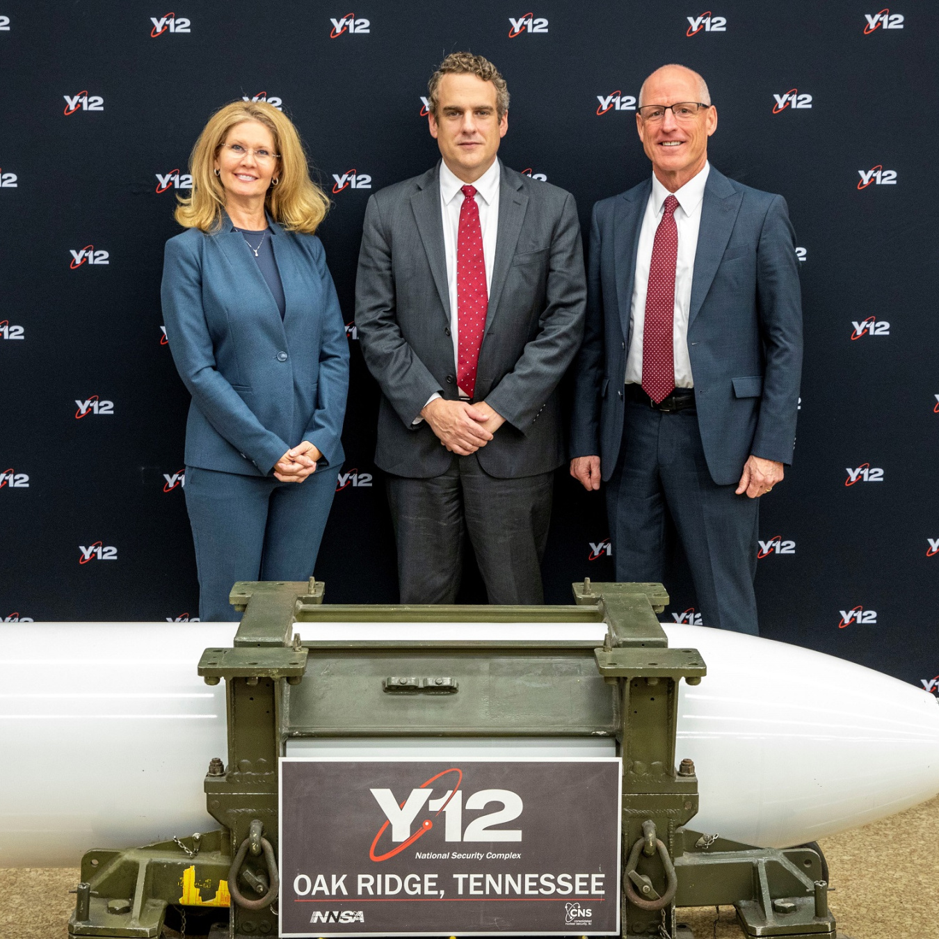From left: Y-12 Field Office Manager Mary Helen Hitson, Deputy Secretary James Danly, and Richard Tighe of Consolidated Nuclear Security