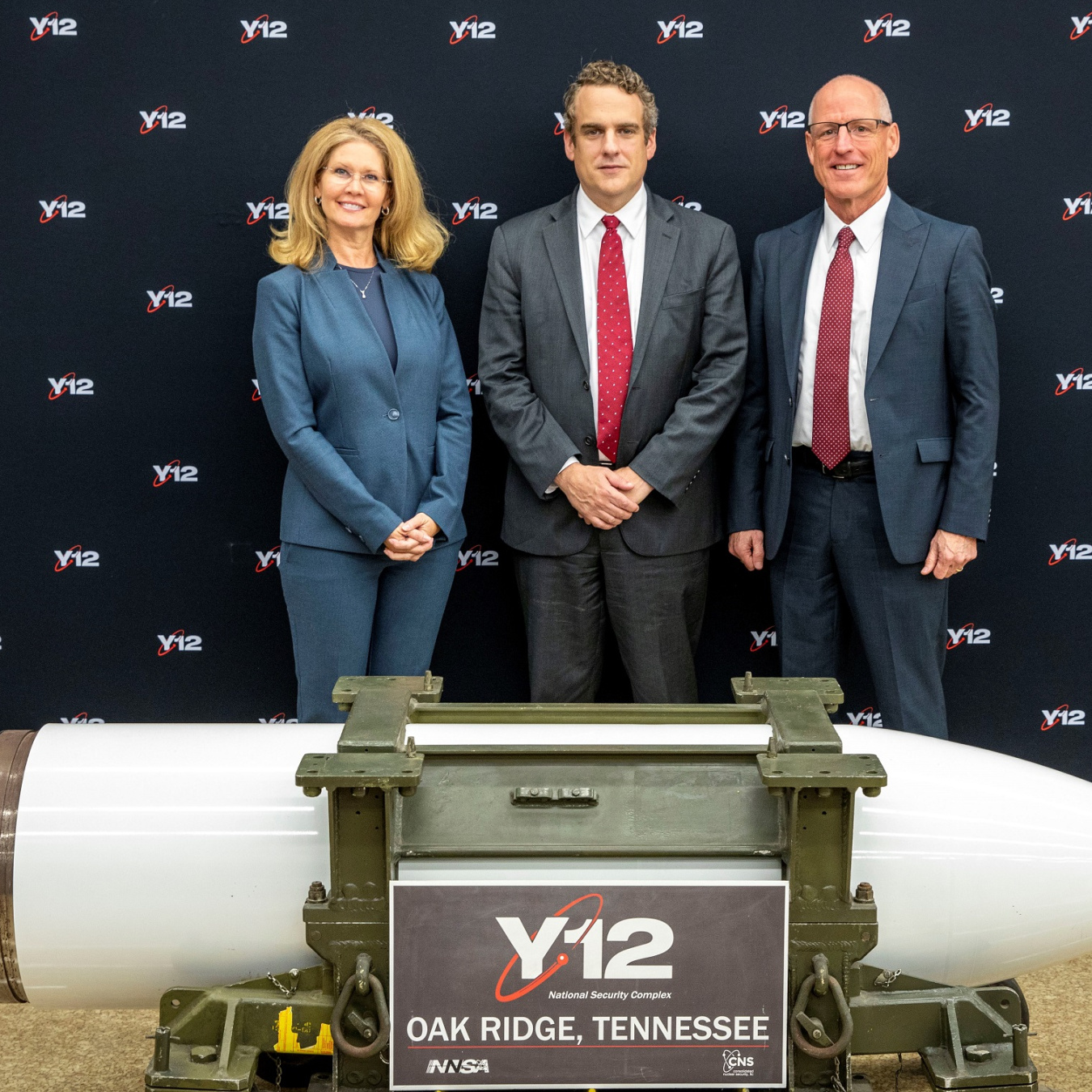 From left: Y-12 Field Office Manager Mary Helen Hitson, Deputy Secretary James Danly, and Richard Tighe of Consolidated Nuclear Security