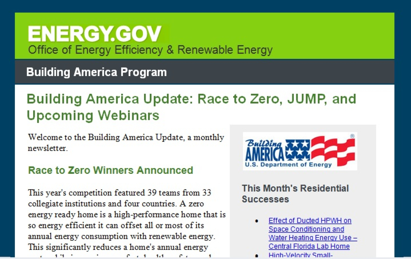 Building America Newsletter