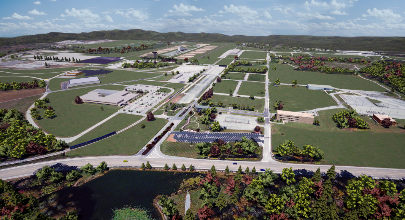 3-D rendering of the East Tennessee Technology Park in 2020