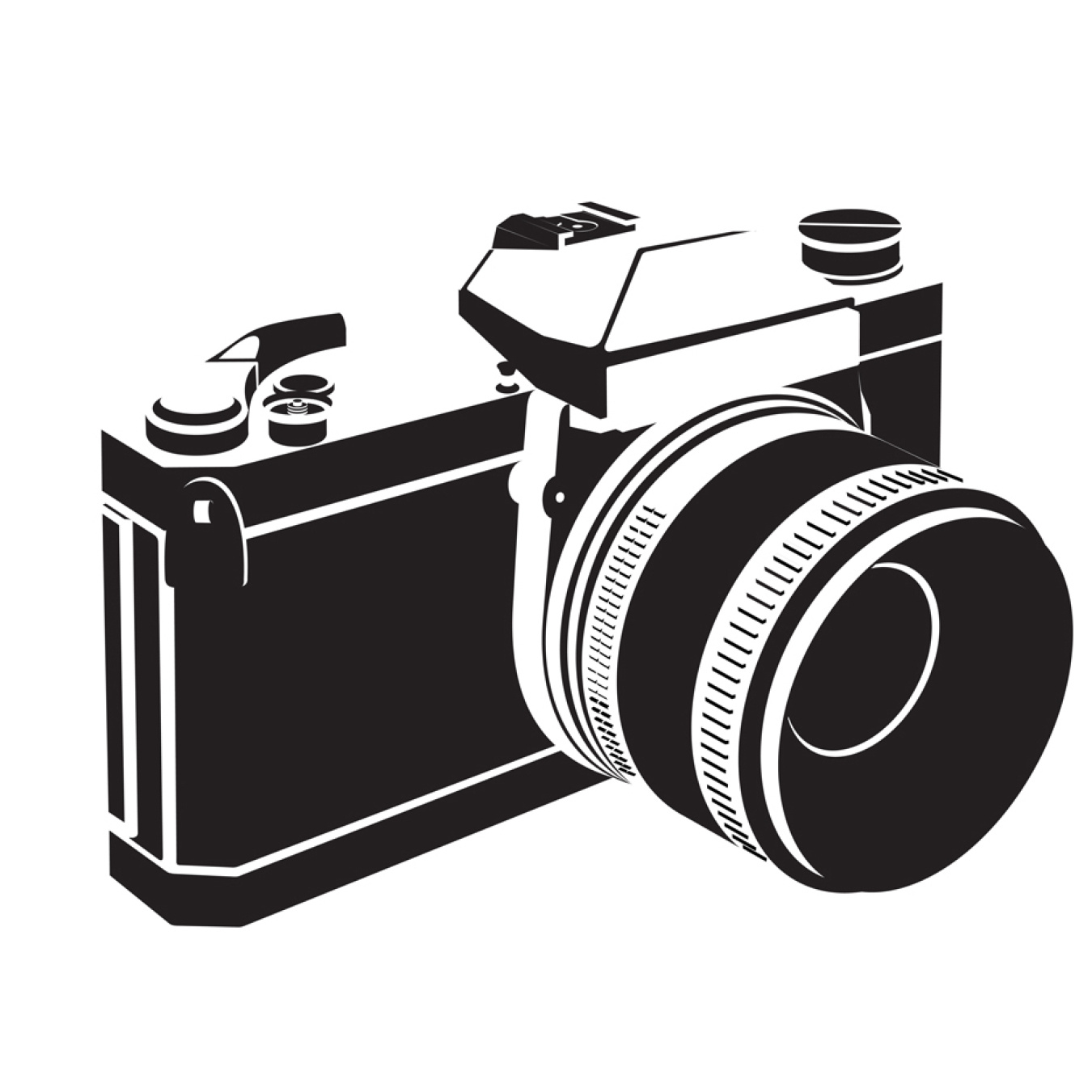 a clip art picture of a camera.