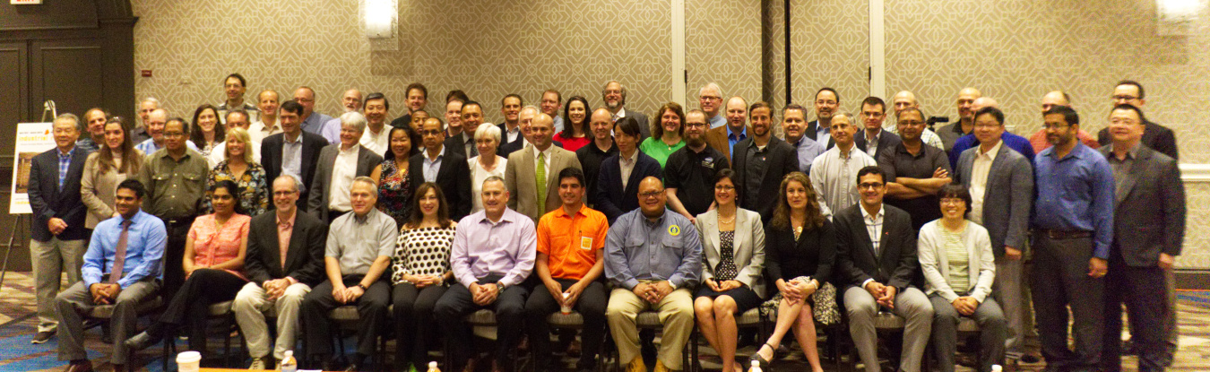 Attendees gather for a photo.