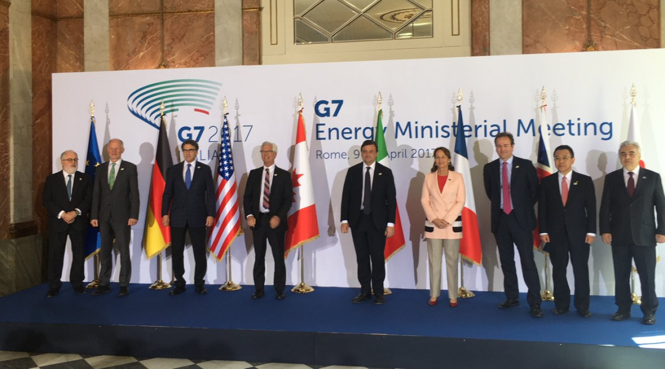 DOE Secretary Perry at the G-7 Energy Ministers Meeting in April 2017