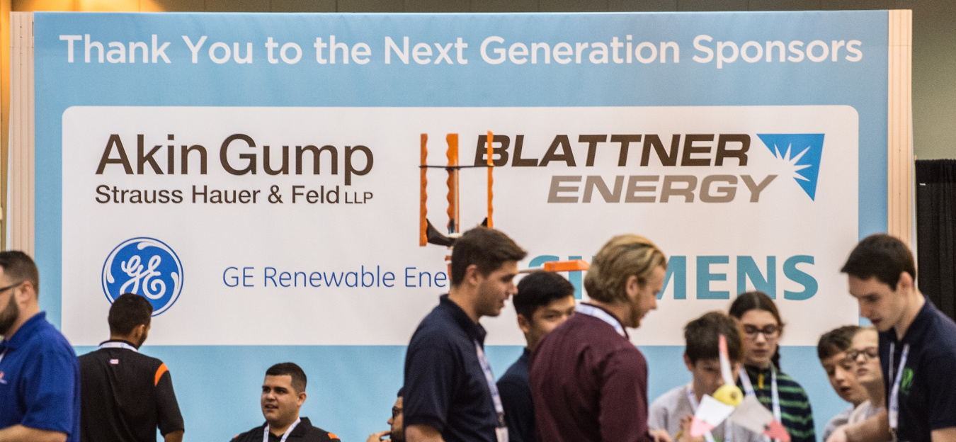 Sponsors supporting the 2016 Collegiate Wind Competition event.