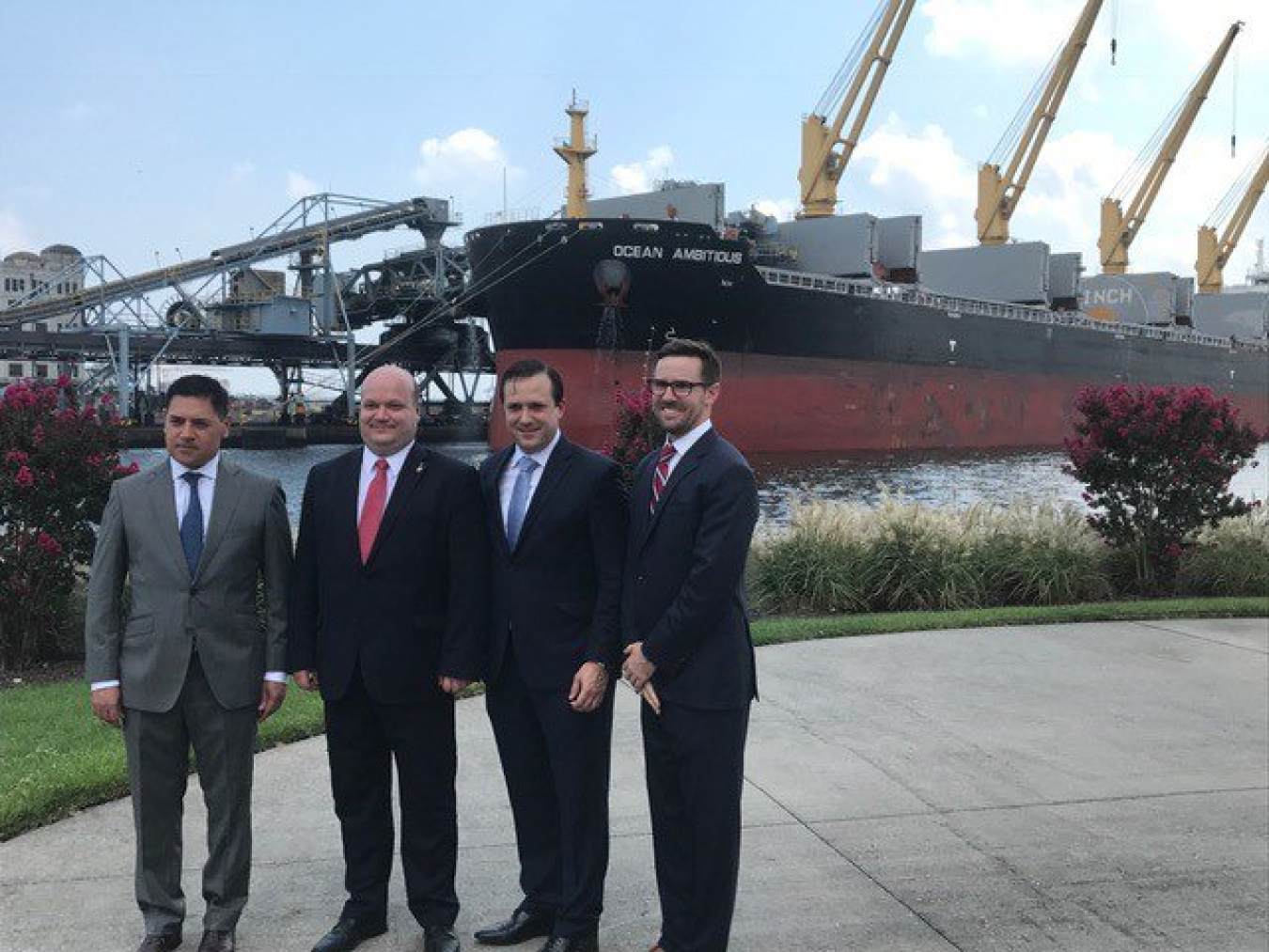 DOE’s Acting Assistant Secretary for International Affairs, Wells Griffith, toured the loading facility at the Port of Baltimore and provided brief press remarks to mark this historic occasion. He was joined by DOC’s Acting Under Secretary for ITA Israel 