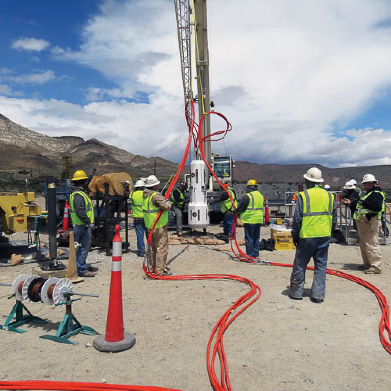 Workers conduct a Source Physics Experiment at the Nevada National Security Site.