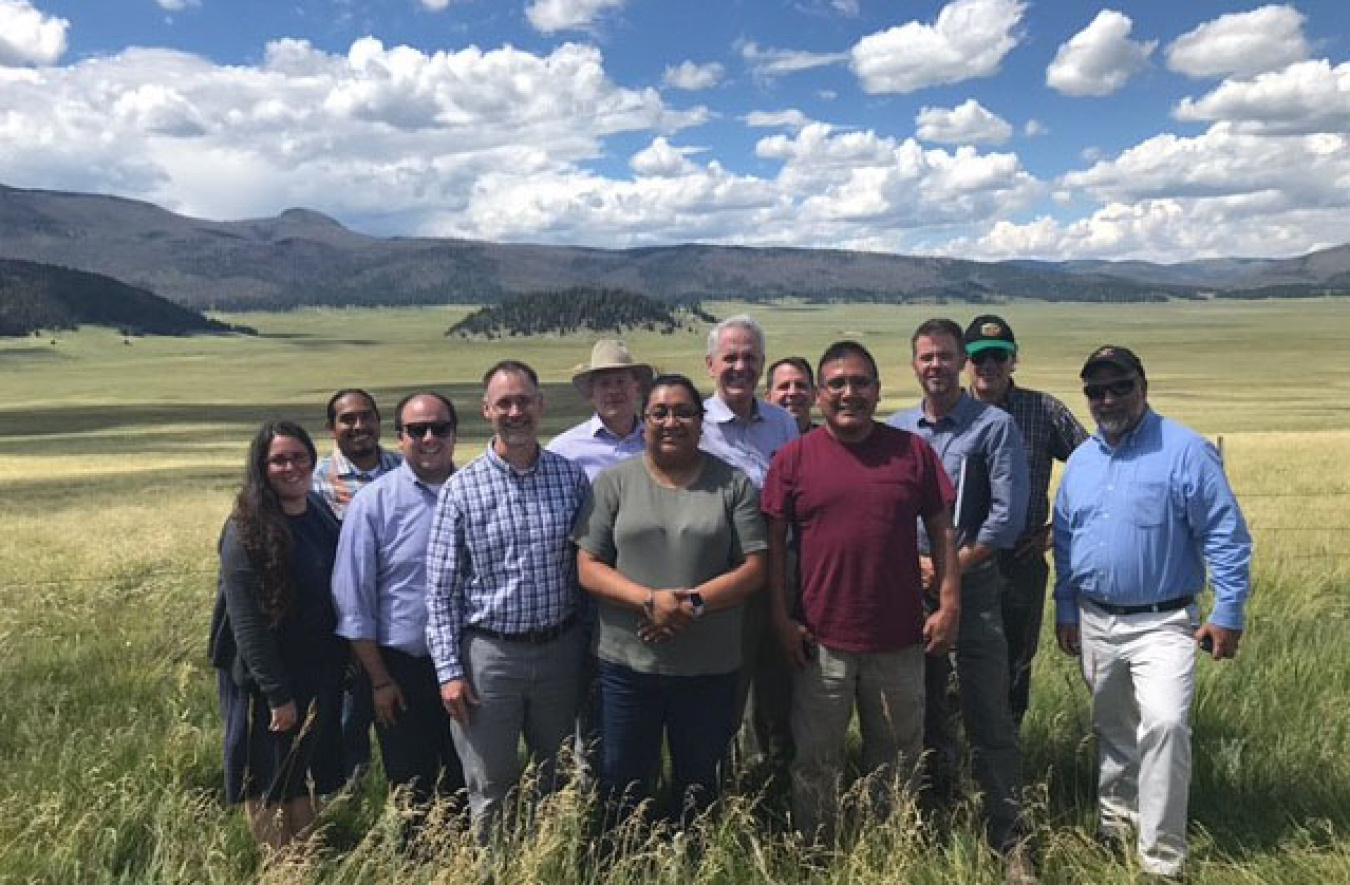 The DOE group tours Jemez Pueblo land.
