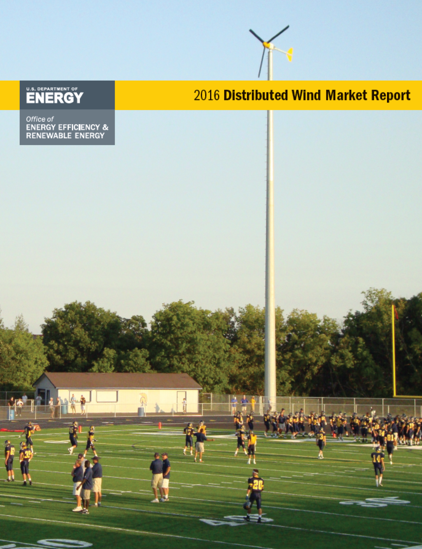 Cover of the 2016 Distributed Wind Market Report