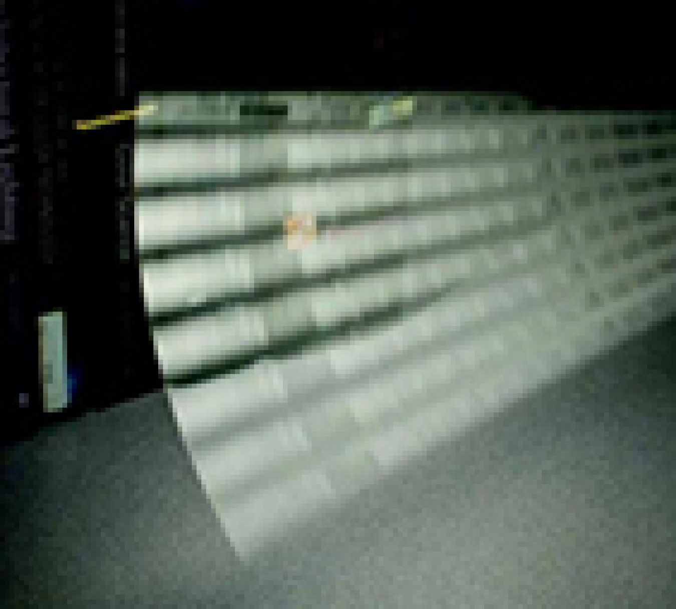 a photo of a panel of LEDs.
