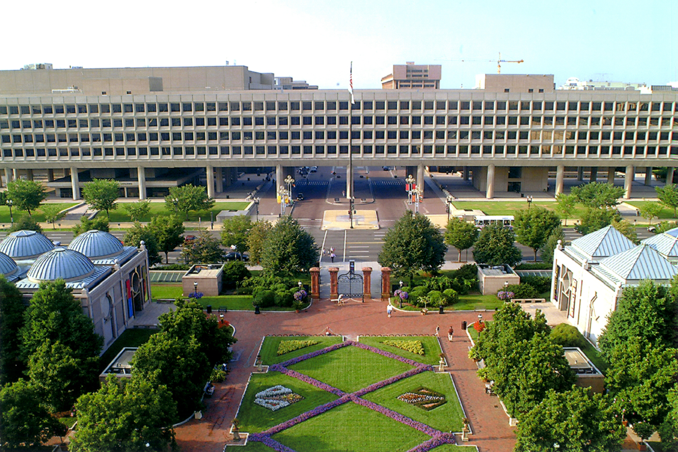 View of the Forrestal Building from the Smithsonian Castle