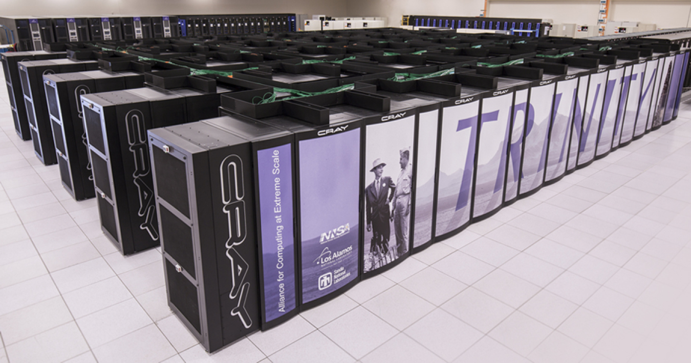 The Trinity supercomputer at Los Alamos National Laboratory