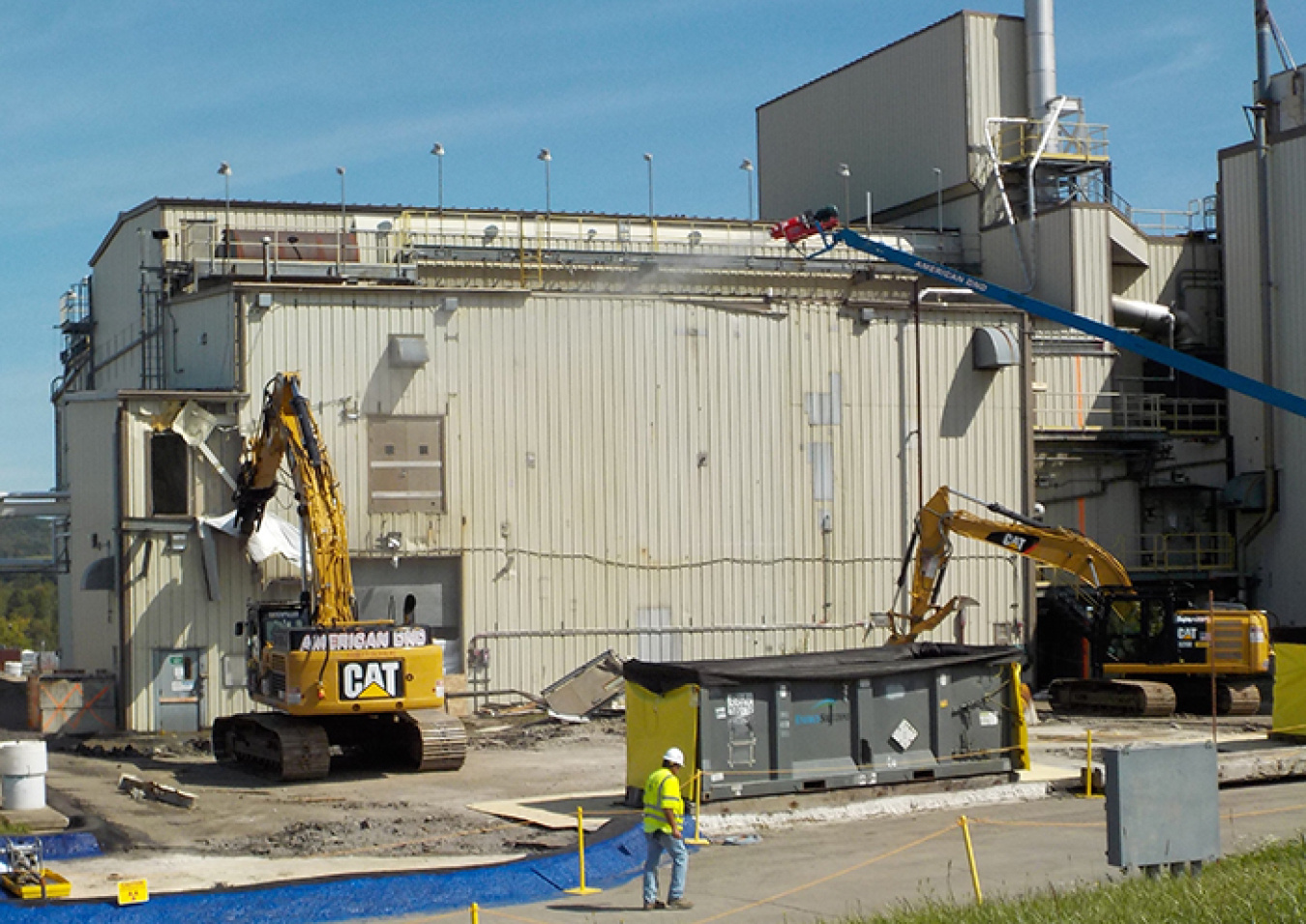Demolition of the Vitrification Facility begins with the "first bite" on Sept. 11.