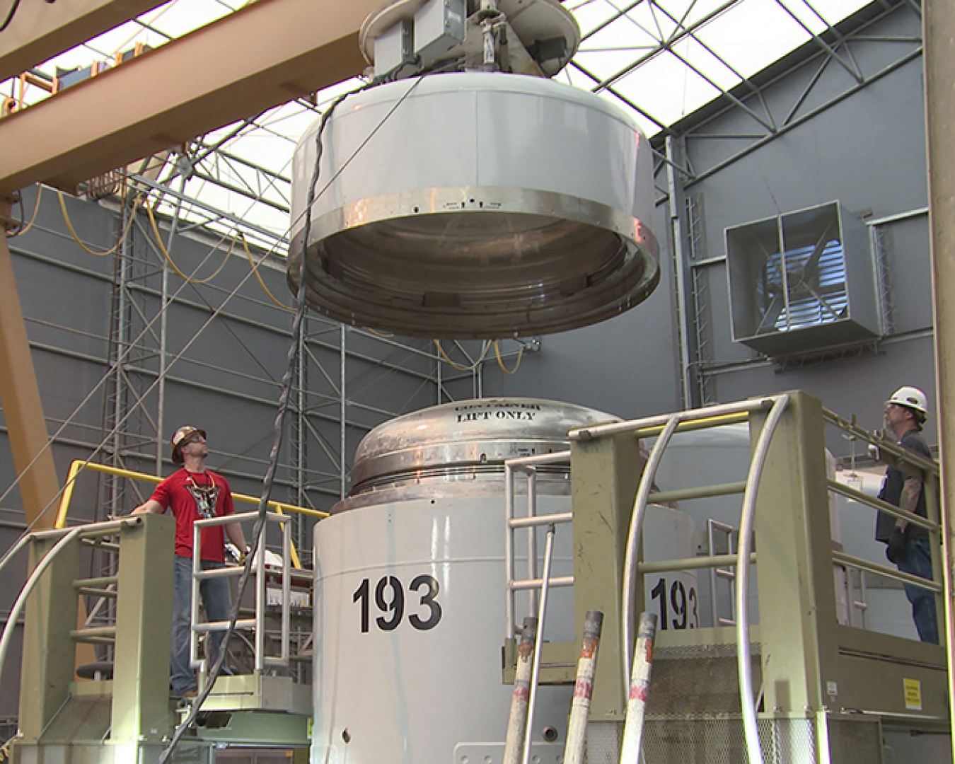 Savannah River Site workers prepare transuranic waste for shipment to the Waste Isolation Pilot Plant.
