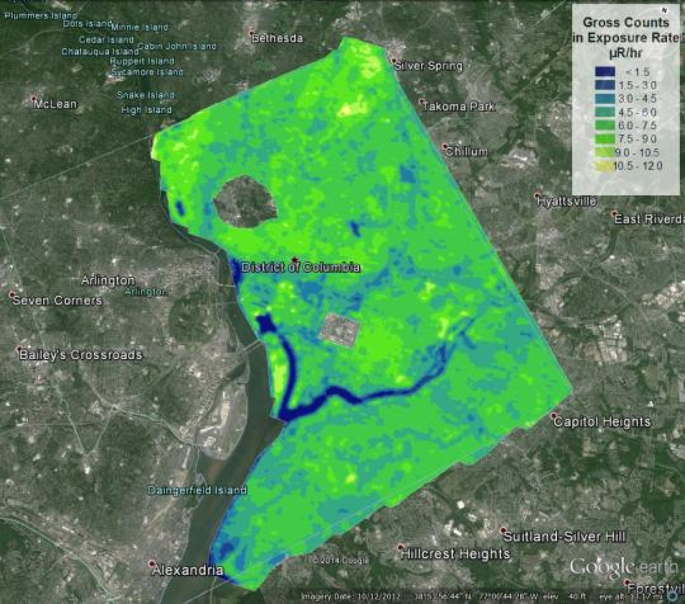 2013 Aerial Measurement System map of Washington, DC