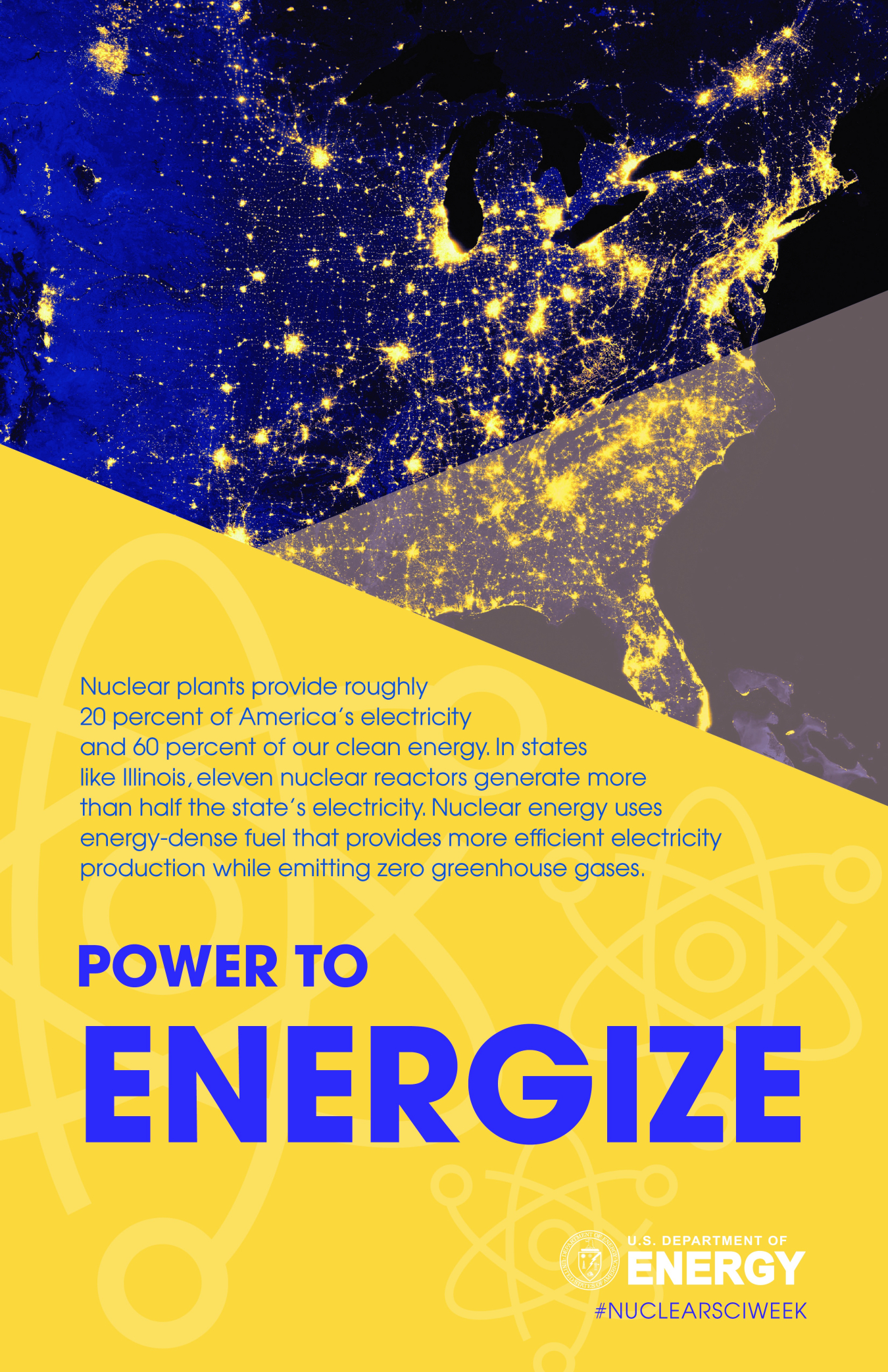 Nuclear science has the power to energize, providing roughly 20% of America's electricity.