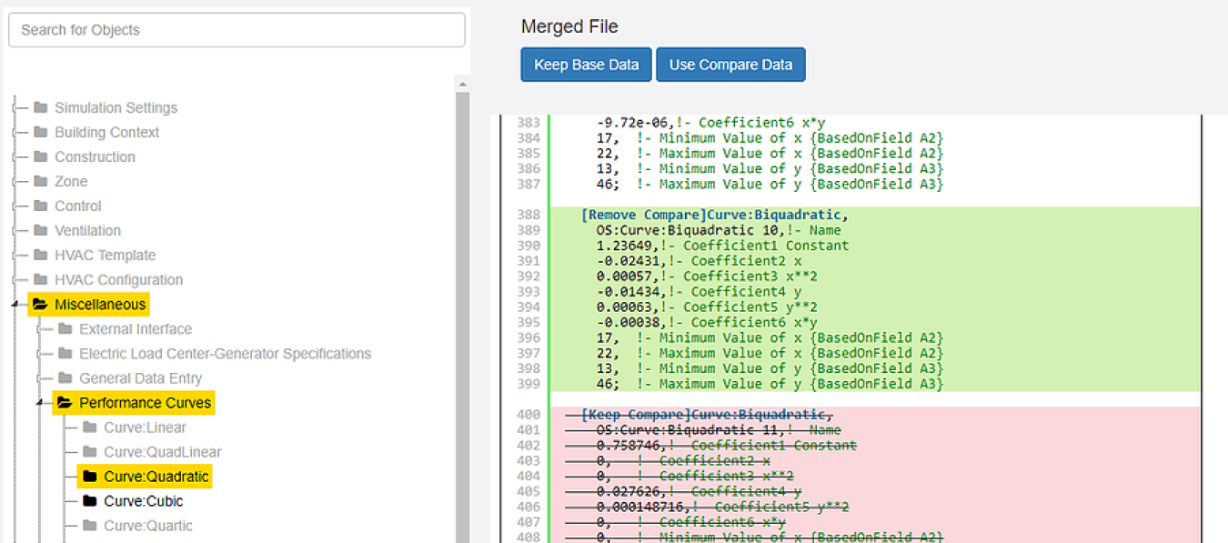 On top of basic Git functionality, BuildSimHub layers on modeling specific features like the ability to perform semantic comparison and merging between model files. 