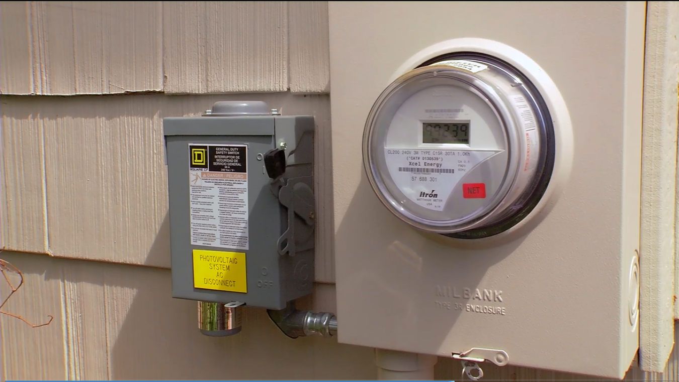 solar home inverter and shutoff meter
