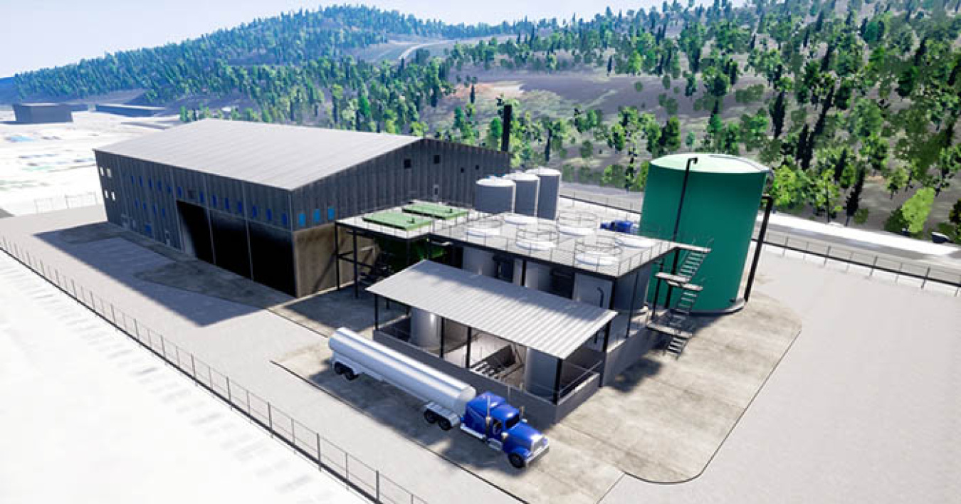 A rendering of the Mercury Treatment Facility.