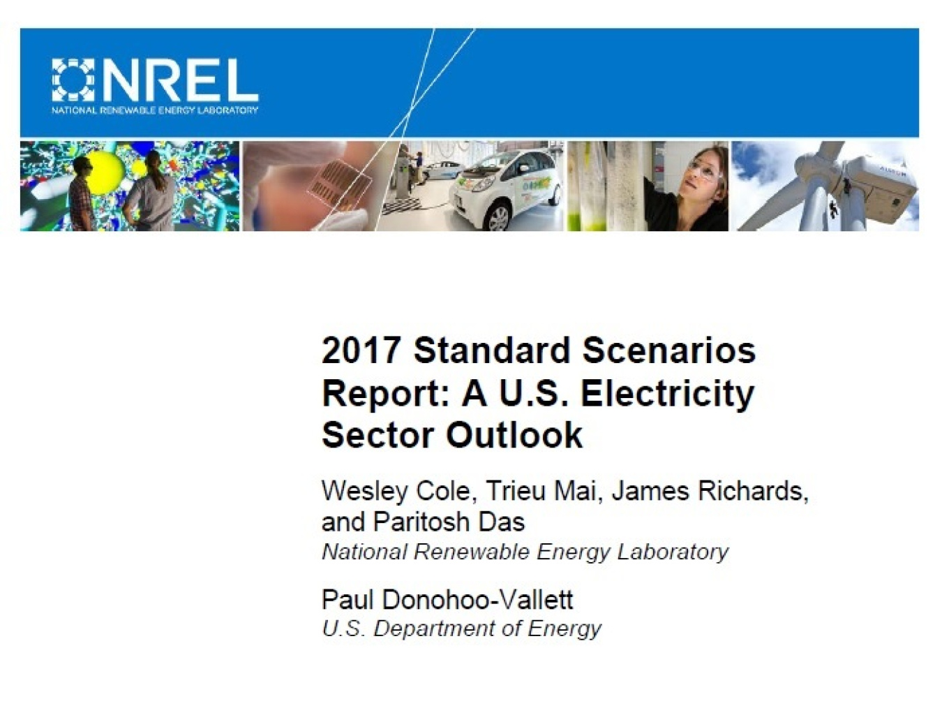 2017 Standard Scenarios Report: A U.S. Electricity Sector Outlook