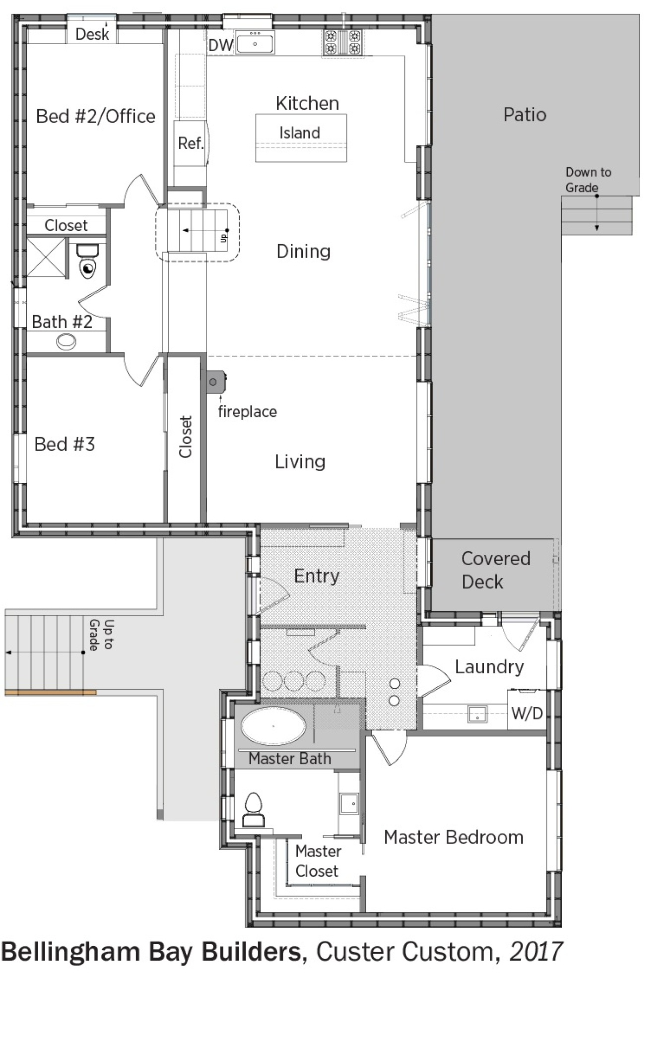 Floorplans for Custer Custom by Bellingham Bay Builders.