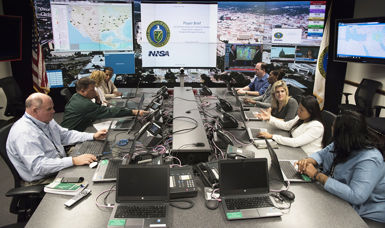 In case of emergency, the NNSA/DOE Emergency Operations Center is staffed around the clock.