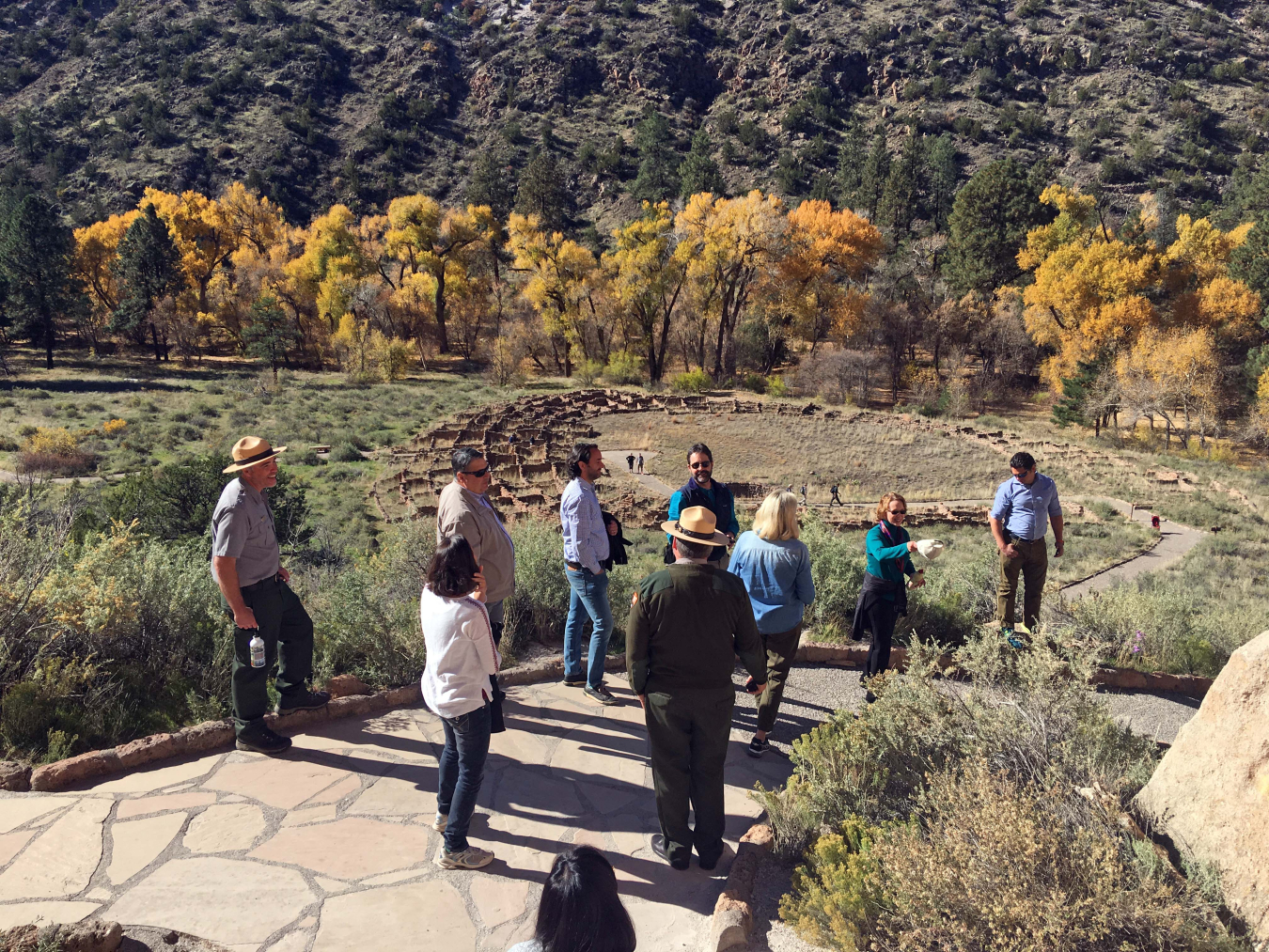 DOE staff learned about the history of Ancestral Pueblo people and the Manhattan Project in Bandelier National Monument.