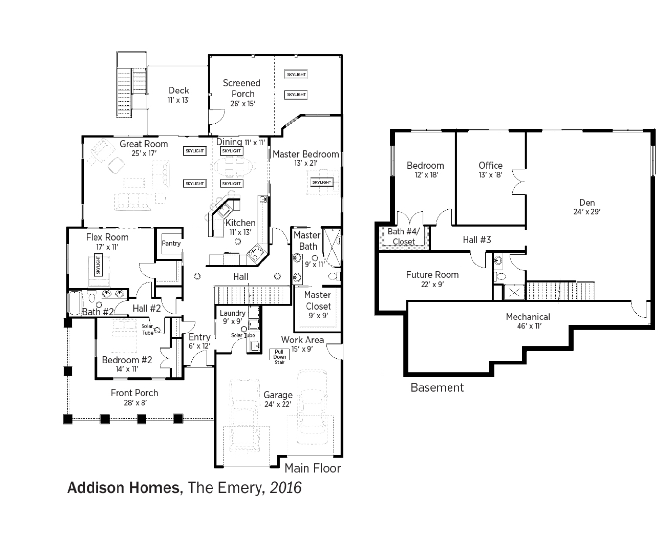 DOE Tour of Zero: The Emery by Addison Homes floorplans.