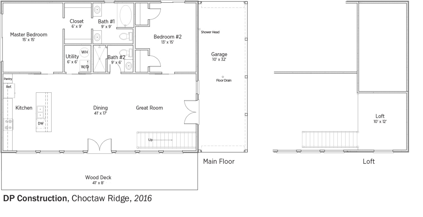 DOE Tour of Zero: Choctaw Ridge by DP Construction floorplans.