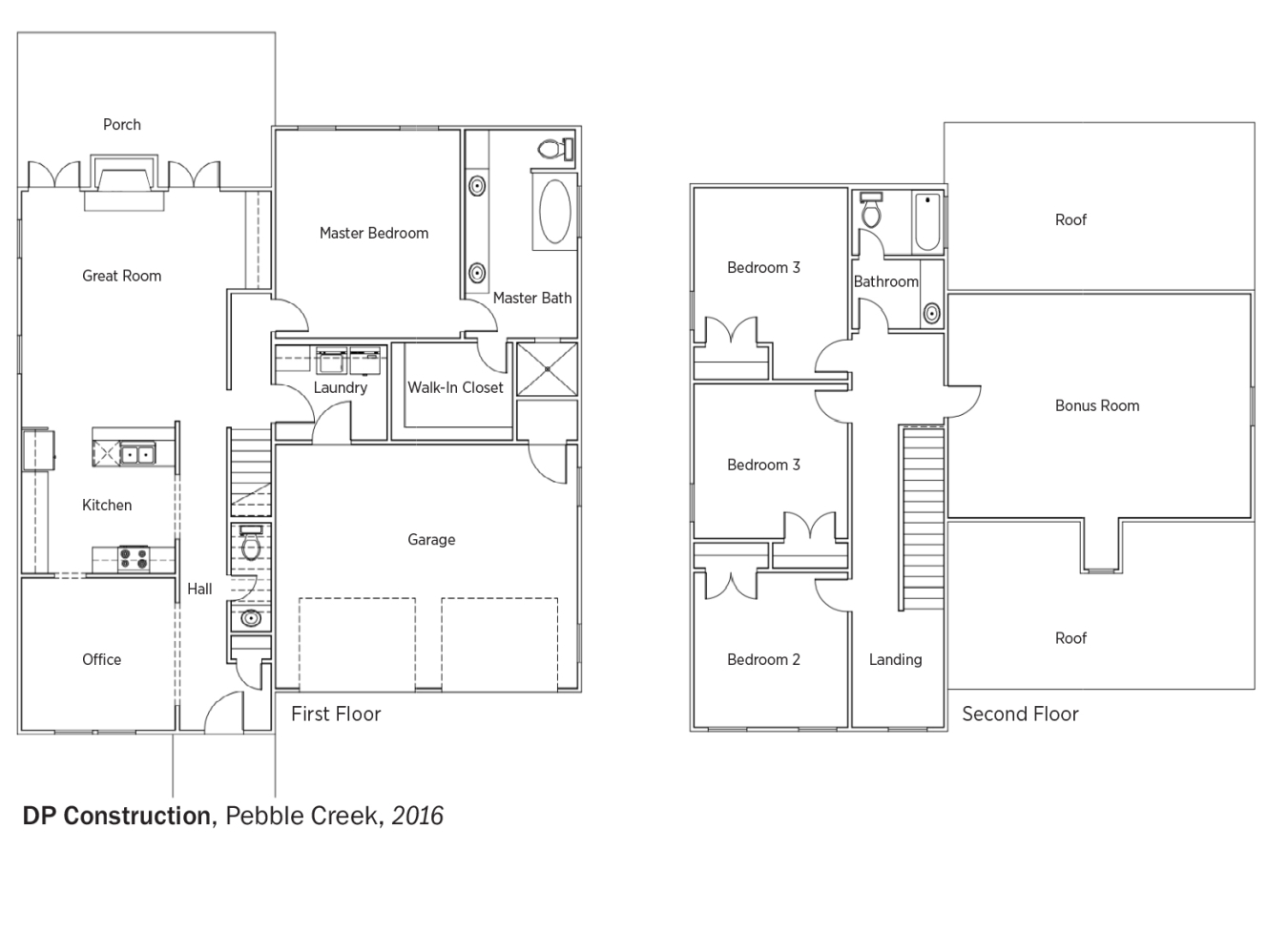 DOE Tour of Zero: Pebble Creek by DP Construction floorplans.
