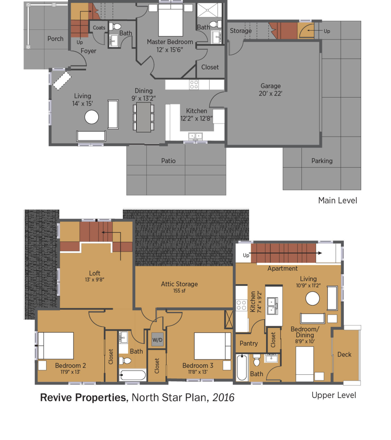 DOE Tour of Zero: Revive North Star Plan by Revive / Philgreen Construction floorplans.