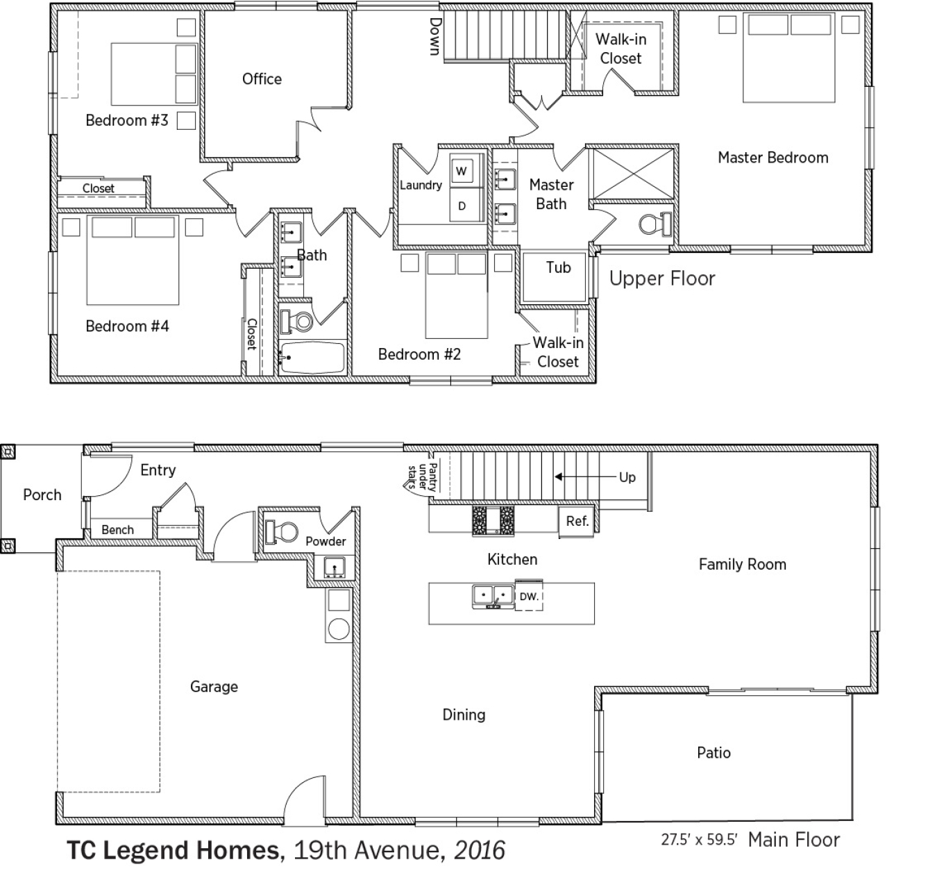 DOE Tour of Zero: 19th Avenue by TC Legend Homes floorplans.