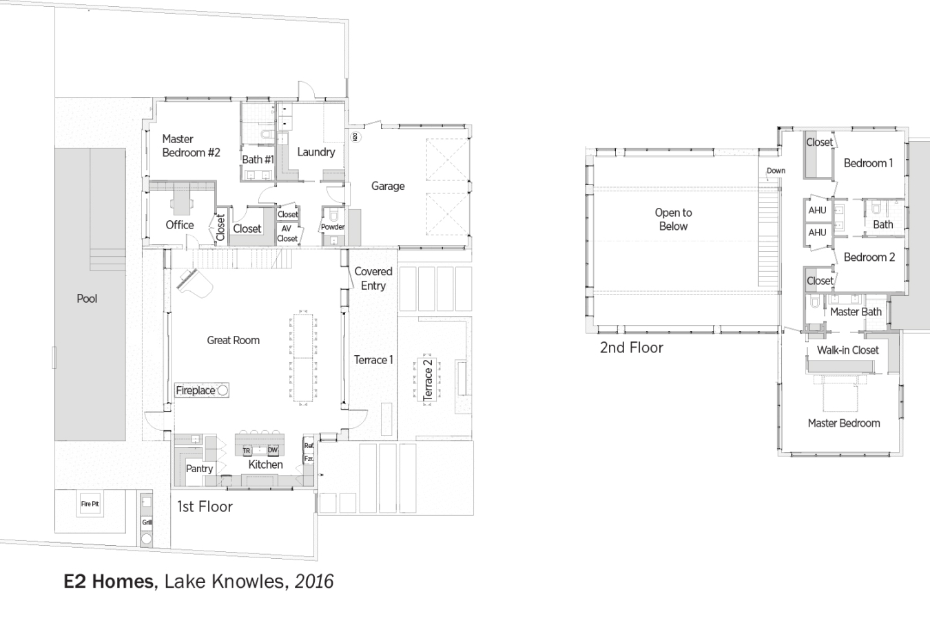 DOE Tour of Zero: Lake Knowles by e2 Homes floorplans.