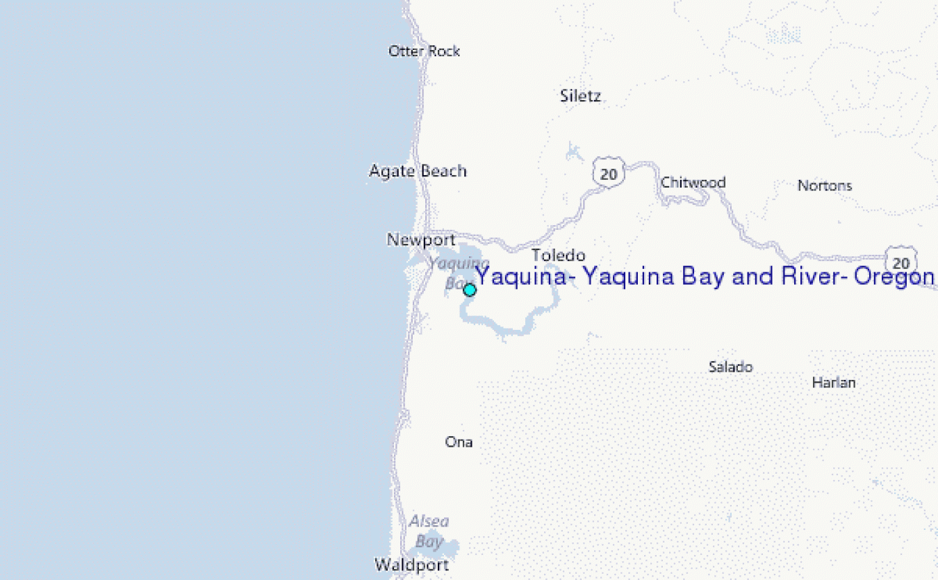 A map of the Oregon Coast.