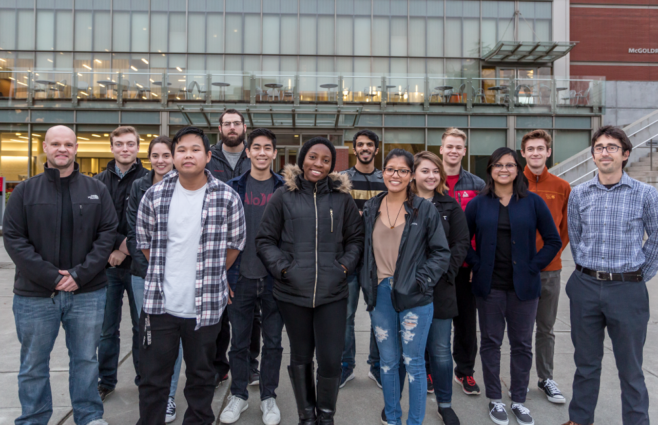 The Seattle University Collegiate Wind Competition 2018 team.