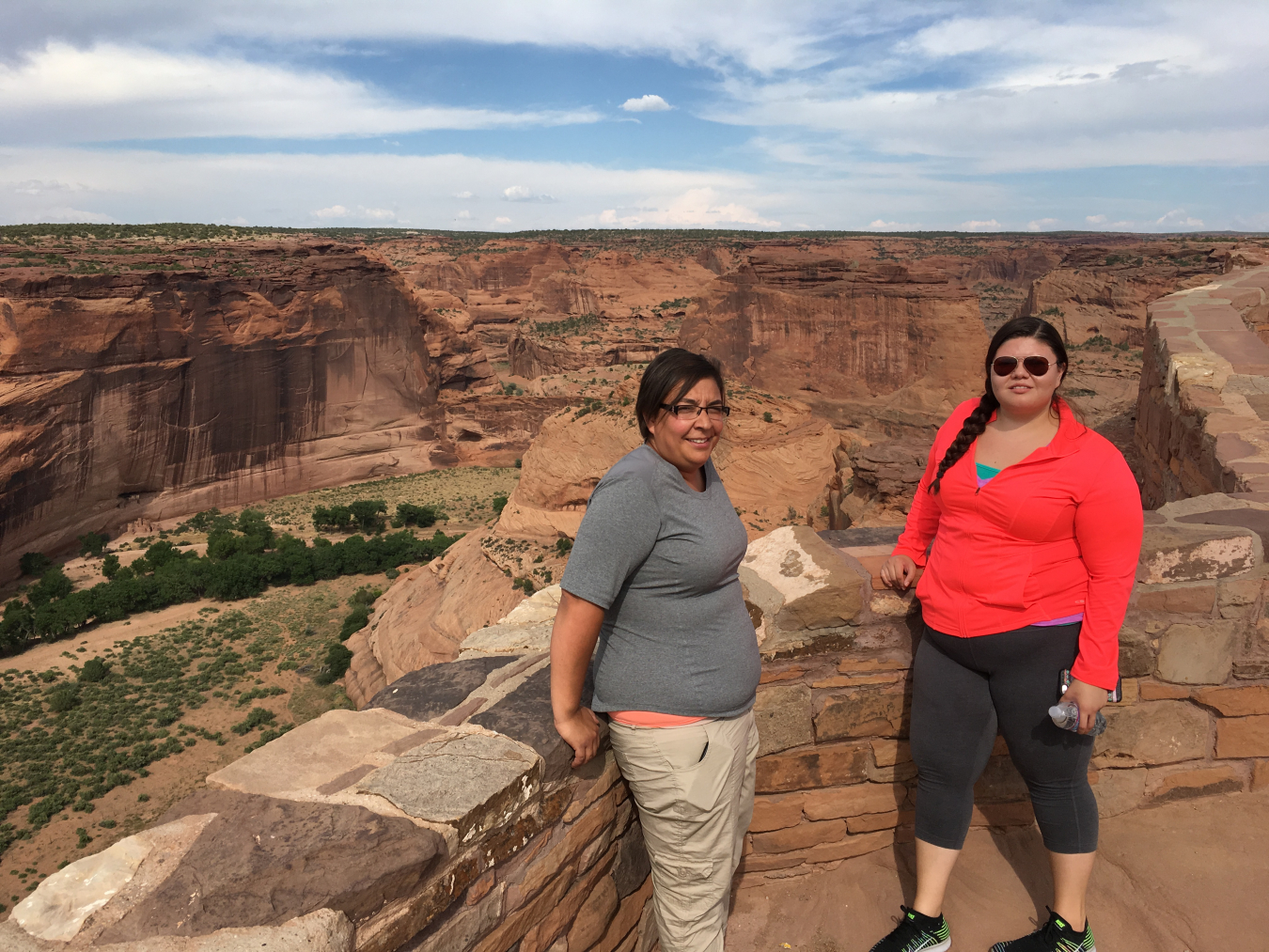 Two interns at the Navajo Nation in Arizona