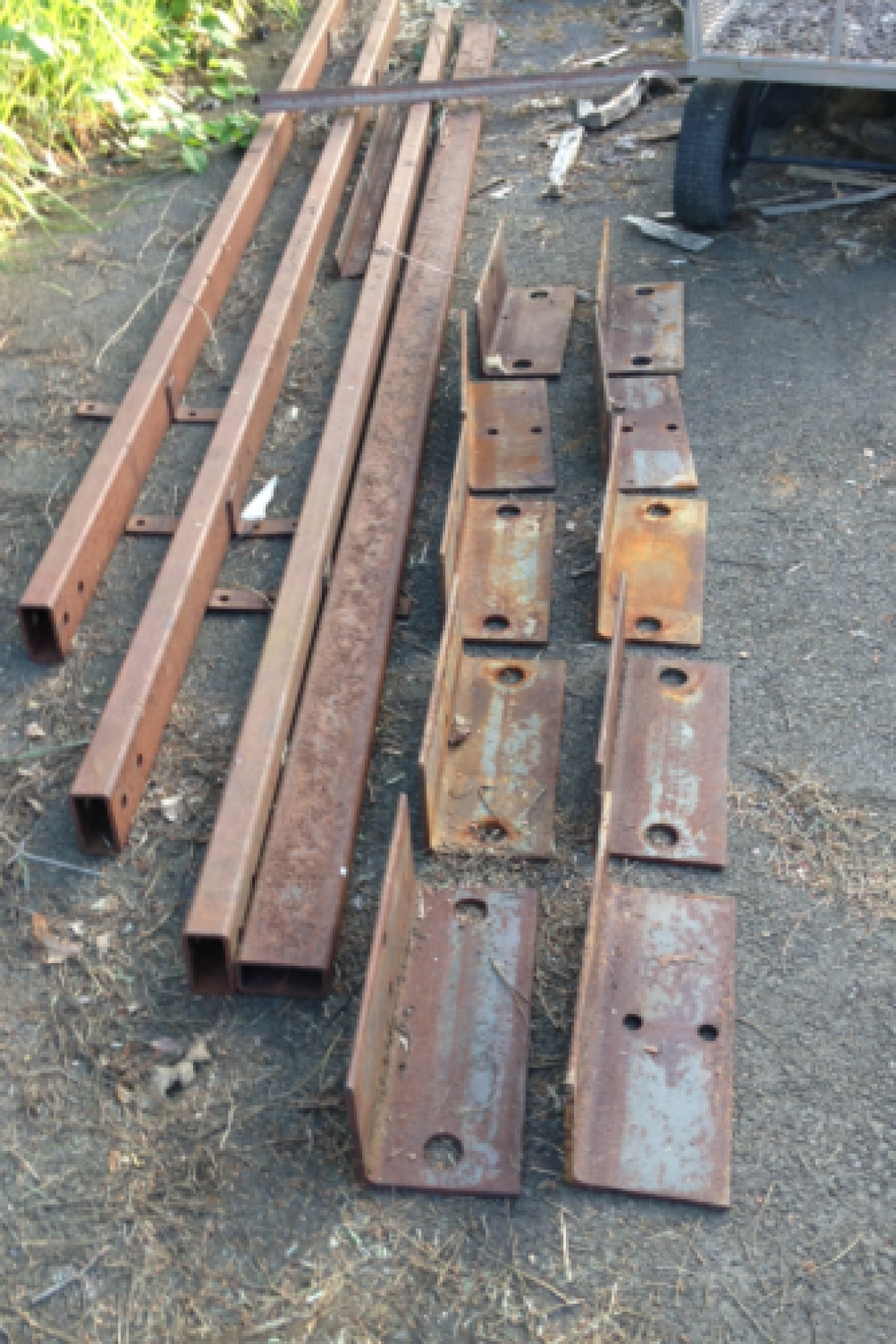 Original 2011 heavy steel bracketry already pre-drilled to the tank patterns