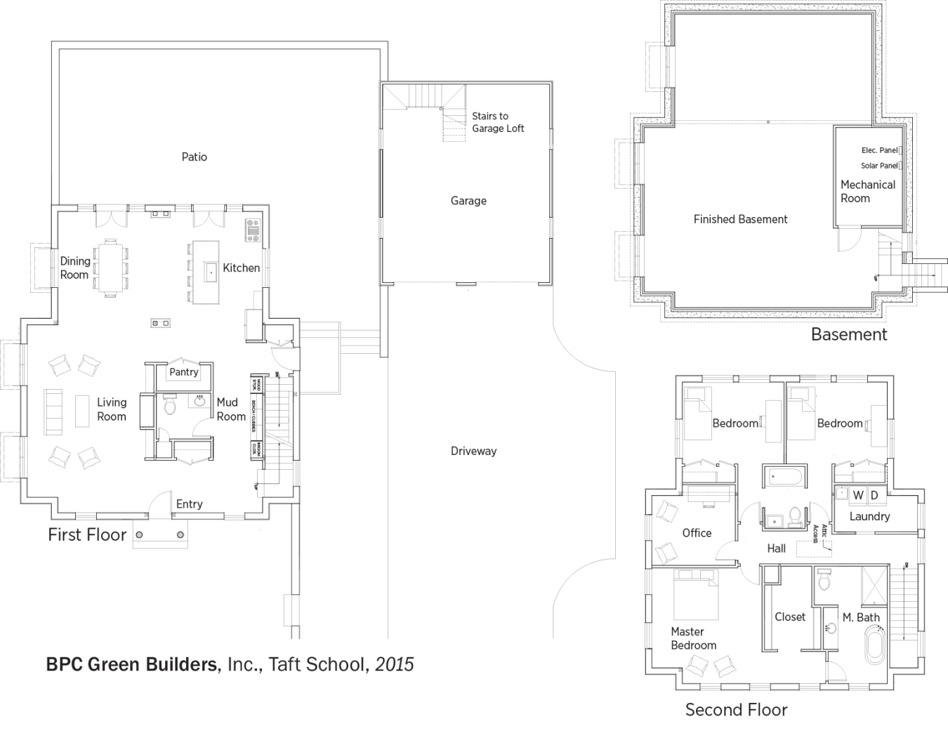 DOE Tour of Zero: Taft School by BPC Green Builders floorplans.