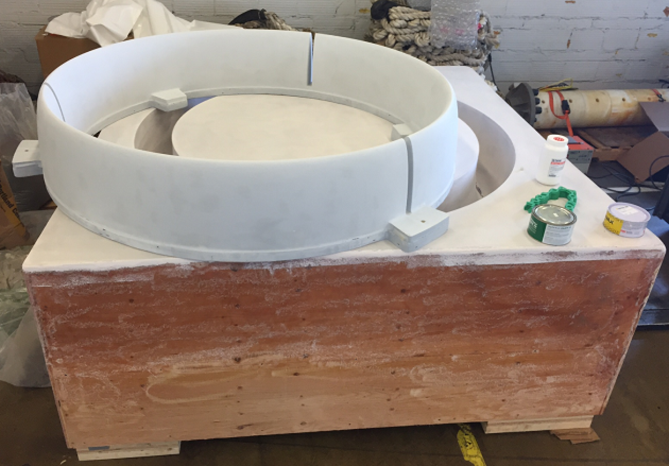 Foam mold for the heave plate