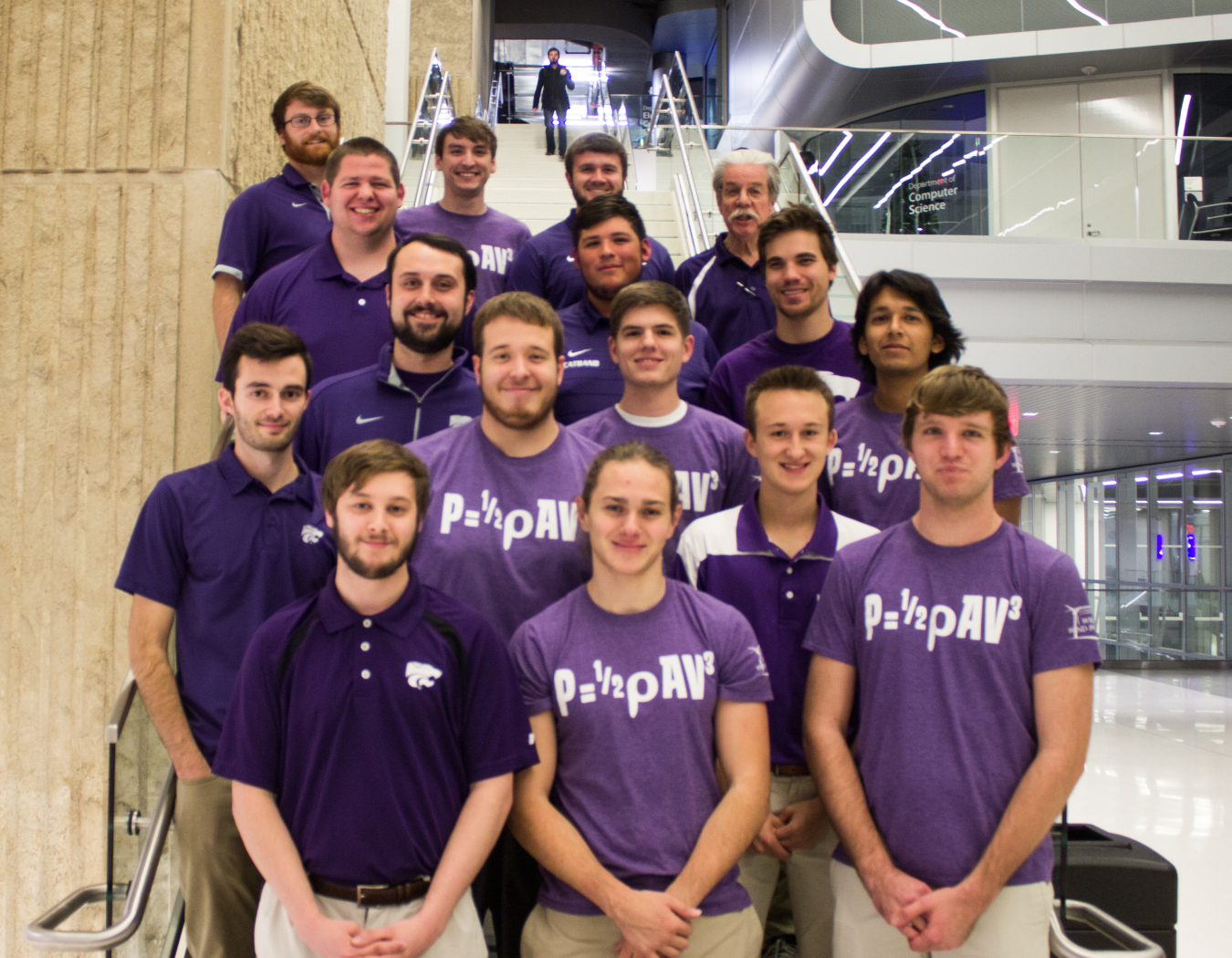 The Kansas State University Collegiate Wind Competition 2018 team.