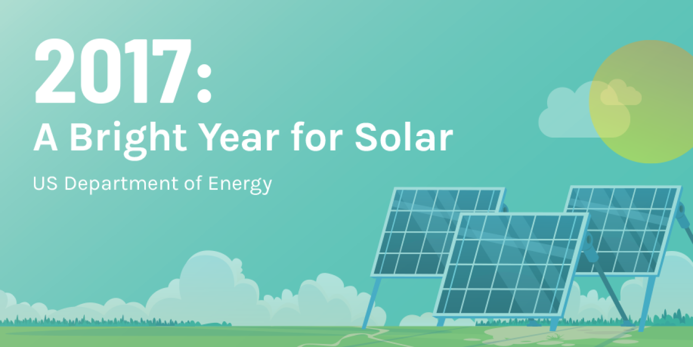 Solar energy infographic about DOE investment promo 