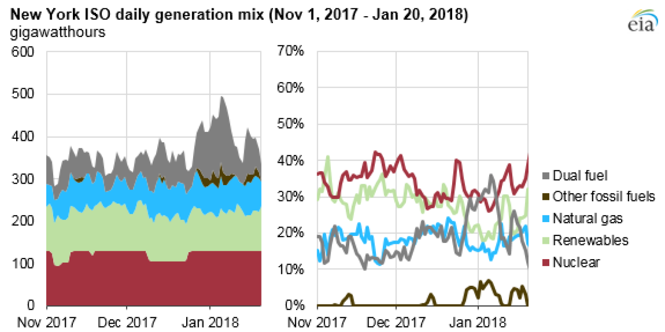 new york ISO daily generation