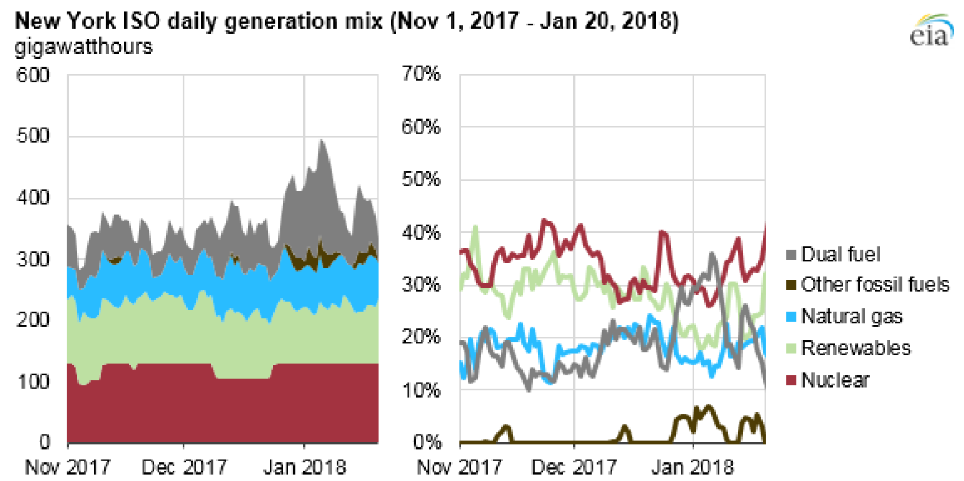 new york ISO daily generation 