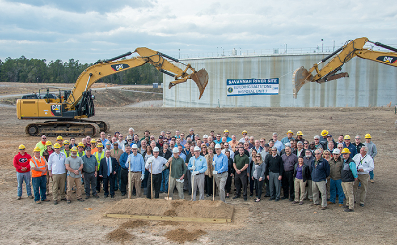 Energy Secretary Rick Perry joined about 100 Savannah River Site employees for the groundbreaking of Saltstone Disposal Unit 7.